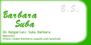 barbara suba business card